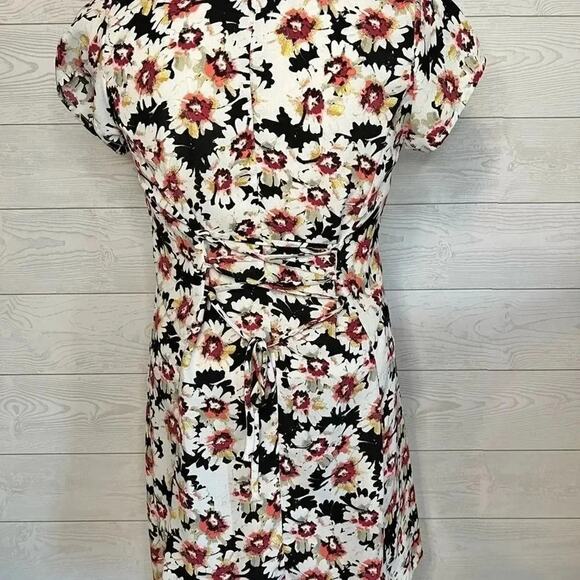 Vintage S.O.R.A.D. Black Floral Mini Dress - Y2K Grunge Fairycore - Size Small - Picture 5 of 10